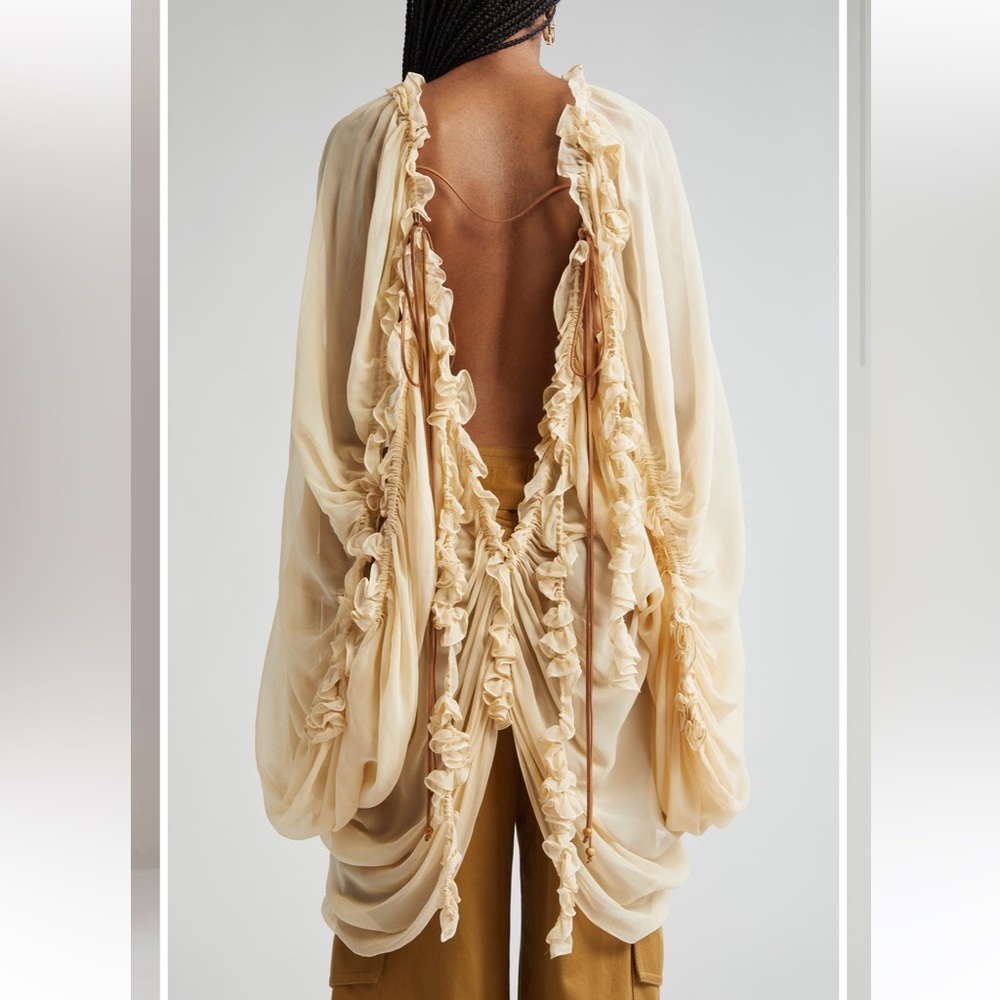 $1,750 ZIMMERMANN Illuminate Draped Blouse NWT SZ small - Picture 4 of 7